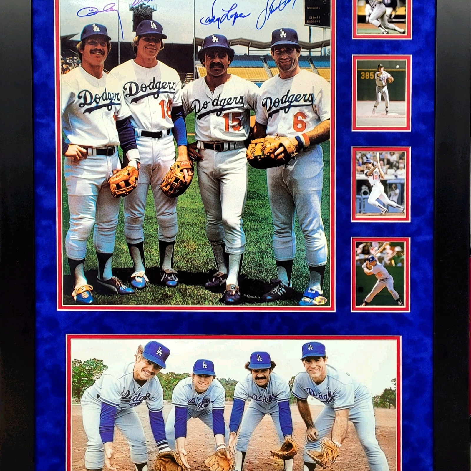 Dodgers Infield Signed Collage
